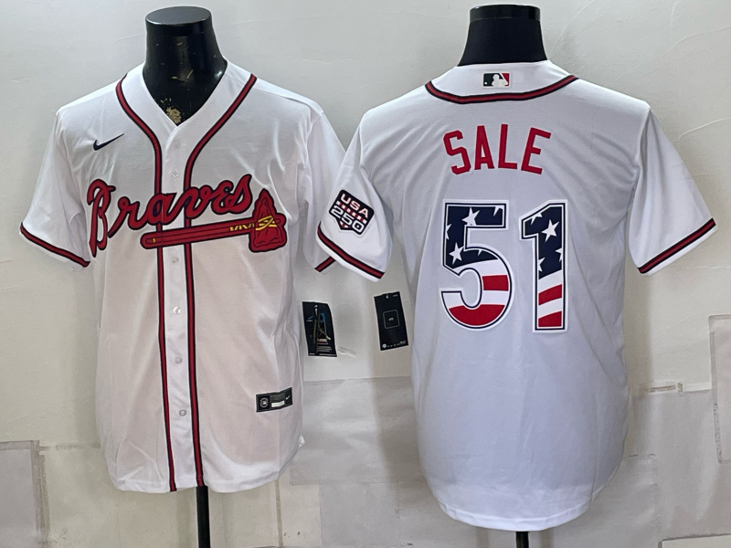 Men 2026 Atlanta Braves #51 Sale white Game Nike MLB Jersey 0823001->atlanta braves->MLB Jersey